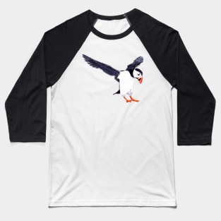 Puffin in flight Baseball T-Shirt